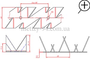 Sketch of the lining Zhachok