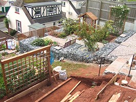 terracing from welded gabions