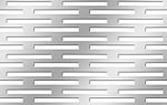 perforated sheet. Rectangular holes with symmetrical offset