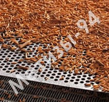 Perforated sheet in grain cleaning machines