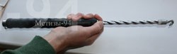semi-automatic tool with wire tying hook and tension spring