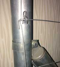 Fence post round galvanized with stop 45x1.0