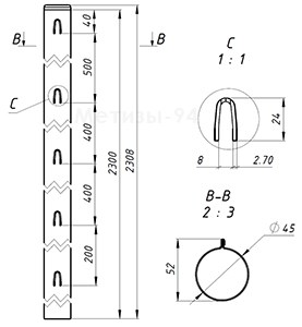 Round fence post