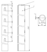 fence post round galvanized 2.3m