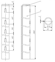 round fence post 2.8 m