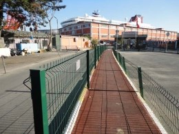Sectional fence with stiffening ribs similar to Kazachka's fence in Turkey