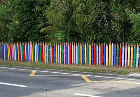 Unusual fence, photo of a fence with pencils