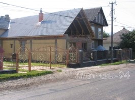 Protection of the territory with a wrought iron fence