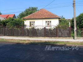 Forged fence fences off the house